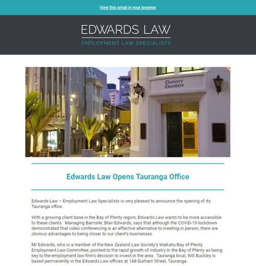employment law specialist in Auckland hamilton tauranga waikato region edwards law publications June 2020